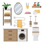 وکتور مجموعه تجهیزات بهداشتی حمام و توالت