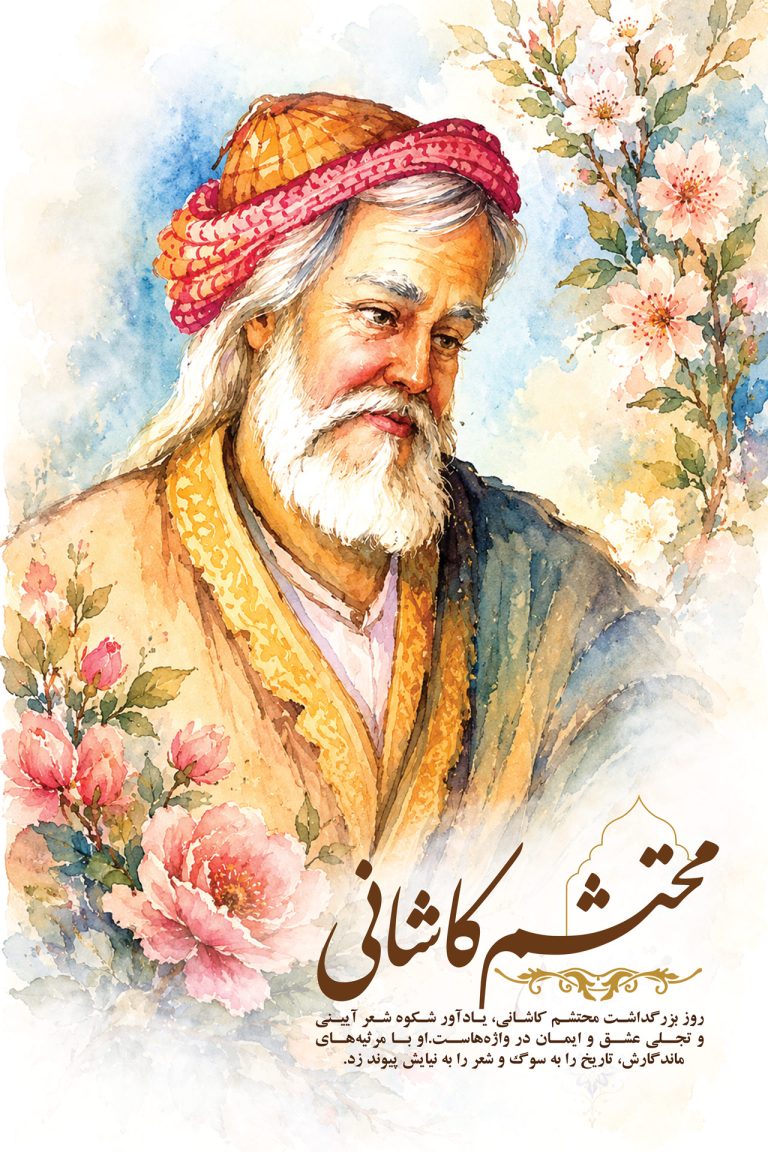 فایل لایه باز طرح بنر بزرگداشت محتشم کاشانی