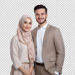 فایل لایه باز تصویر زوج جوان مسلمان فایل لایه باز تصویر زوج جوان مسلمان