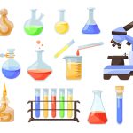وکتور کارتونی وسایل آزمایشگاه وکتور کارتونی وسایل آزمایشگاه