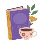 وکتور تصویر کتاب و فنجان قهوه وکتور تصویر کتاب و فنجان قهوه